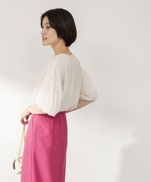 NOLLEY’S(ノーリーズ)の「◇【WEB限定】袖チュールブラウス(シャツ/ブラウス・レディース・ブラック/オフホワイト/ホワイト系その他4/ブラック系その他3・FREE)」の22枚目の写真