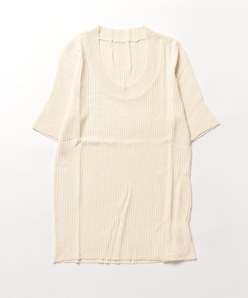 Jasmine Grandiflorum(ジャスミングランディフローラム)の「【Jasmine】ラウンドネックシンプルカットソー (SS)(Tシャツ/カットソー・レディース・ブラック/ホワイト/イエロー/オフホワイト/ベージュ/ピンク/パープル/ブルー・FREE)」の11枚目の写真
