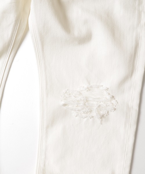 SHIPS JET BLUE（シップスジェットブルー）の「SHIPS JET BLUE (シップス ジェットブルー): クラッシュデニムパンツ ホワイト■（デニムパンツ・メンズ・ホワイト・MEDIUM/SMALL/LARGE）」の7枚目の写真