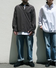 vent blanc（ヴァンブラン）の「vent blanc +  ヴァンブラン プリュス タイプライターワッシャースキッパーシャツ（シャツ/ブラウス）」