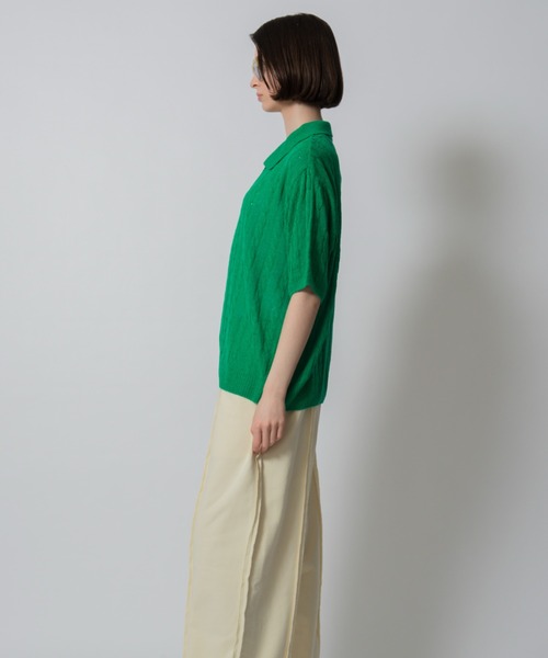 D.TT.K（ディティーティーケー）の「【ユニセックス】KNIT POLO レースニット ポロ（ニット/セーター・メンズ・ブラック/イエロー/グリーン・FREE）」の19枚目の写真