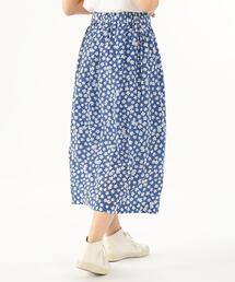 agnès b プリントスカート フォトプリント サテン スカート 