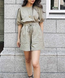 esutoreja | バルーンスリーブショートパンツセットアップ(セットアップ)