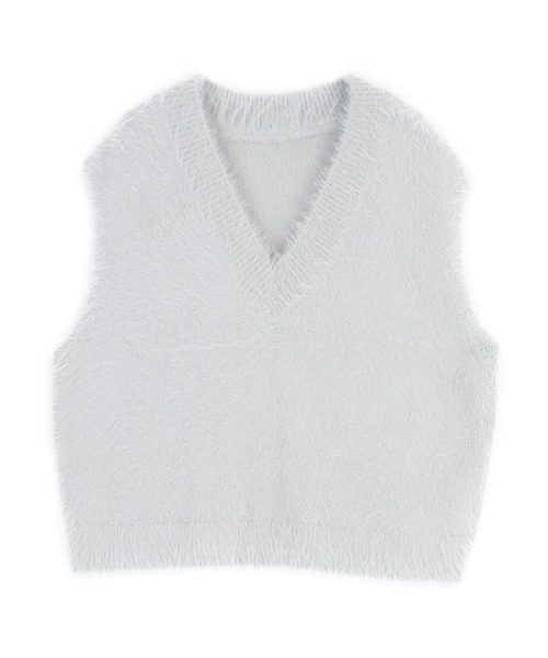 titivate（ティティベイト）の「シャギーニットベスト（ベスト・レディース・ベージュ/ライトグレー/アイボリー/ライトピンク・FREE）」の6枚目の写真