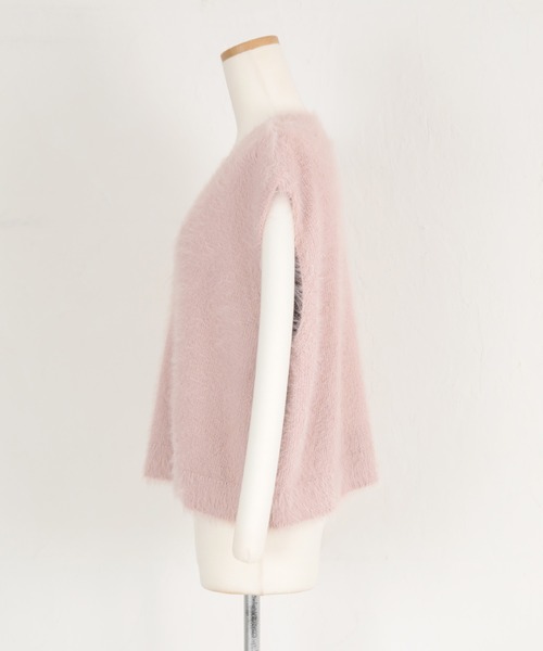 titivate（ティティベイト）の「シャギーニットベスト（ベスト・レディース・ベージュ/ライトグレー/アイボリー/ライトピンク・FREE）」の18枚目の写真