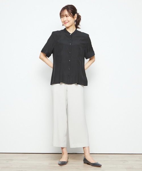 A/C DESIGN BY ALPHA CUBIC（エーシーデザインバイアルファキュービック）の「シアーブラウス（シャツ/ブラウス・レディース・ブルー/オフホワイト/ブラック・11号/9号/13号）」の10枚目の写真