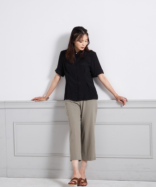 A/C DESIGN BY ALPHA CUBIC（エーシーデザインバイアルファキュービック）の「シアーブラウス（シャツ/ブラウス・レディース・ブルー/オフホワイト/ブラック・11号/9号/13号）」の15枚目の写真