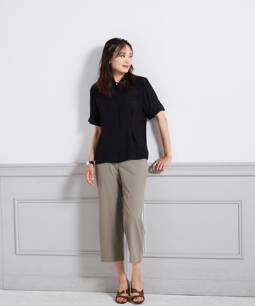 A/C DESIGN BY ALPHA CUBIC（エーシーデザインバイアルファキュービック）の「シアーブラウス（シャツ/ブラウス・レディース・ブルー/オフホワイト/ブラック・11号/9号/13号）」の17枚目の写真