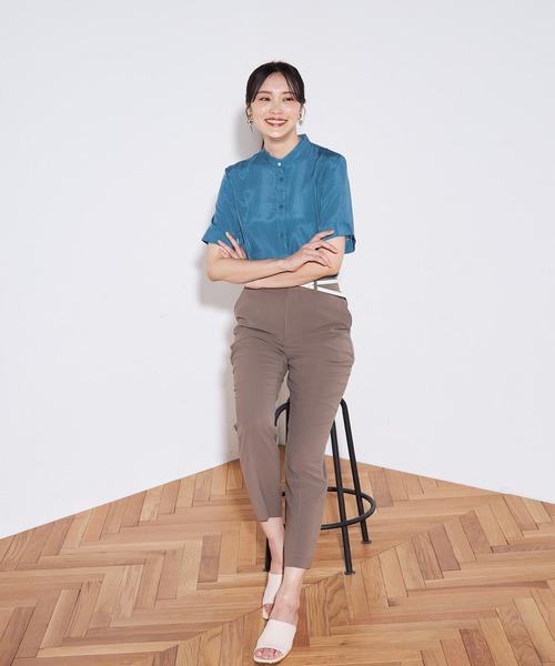 A/C DESIGN BY ALPHA CUBIC（エーシーデザインバイアルファキュービック）の「シアーブラウス（シャツ/ブラウス・レディース・ブルー/オフホワイト/ブラック・11号/9号/13号）」の22枚目の写真