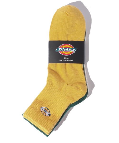 Dickies(ディッキーズ)の「【Dickies】DK Q3P 刺繍 サポート/クォーター丈ソックス/3足セット/メンズ(ソックス/靴下・メンズ・マルチ・25cm~27cm)」の3枚目の写真