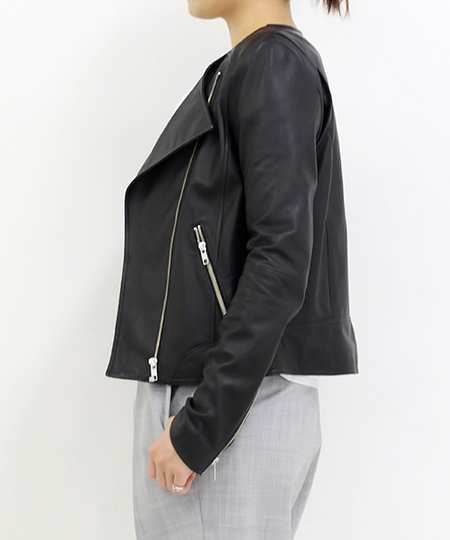 robbem(ロベム)の「【robbem】レザーライダースジャケット(ライダースジャケット・レディース・ブラック・40/38)」の4枚目の写真