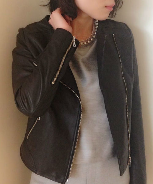 robbem(ロベム)の「【robbem】レザーライダースジャケット(ライダースジャケット・レディース・ブラック・40/38)」の6枚目の写真
