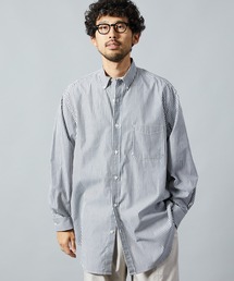 マルチサイズ（マルチサイズ）の「ボタンダウンリラックスストライプシャツ（シャツ/ブラウス）」