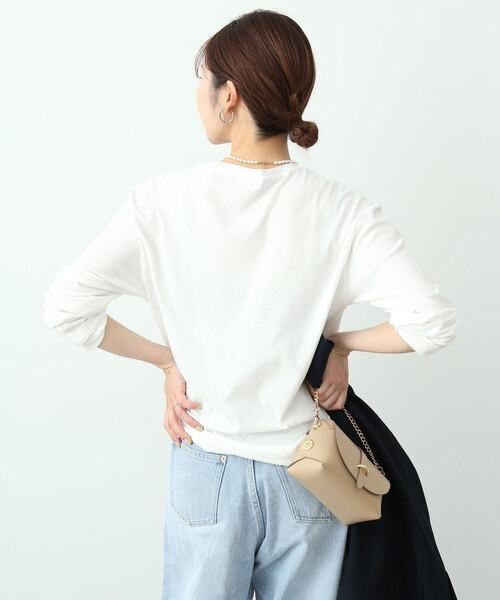 美品SLOBE IENAスローブイエナゆったりサイズカジュアルロゴロンTee♪ SLOBE IENA（スローブイエナ）の「カジュアルロゴロンTee（T
