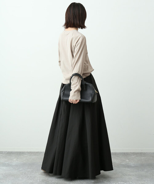 SLOBE IENA（スローブイエナ）の「AVIGNONロングTEE（Tシャツ/カットソー・レディース・ホワイト/チャコールグレー/ベージュ・FREE）」の12枚目の写真