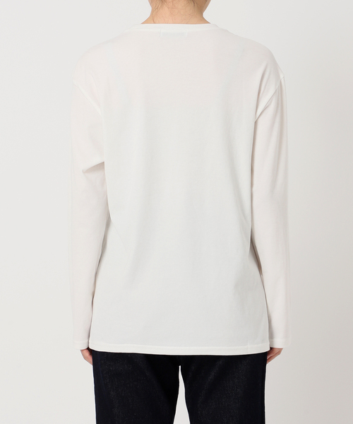 SLOBE IENA（スローブイエナ）の「AVIGNONロングTEE（Tシャツ/カットソー・レディース・ホワイト/チャコールグレー/ベージュ・FREE）」の19枚目の写真