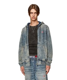 DIESEL デニム　ジップアップパーカー　ジャケット DIESEL◇D-OLAF JACKET/ジップパーカー/XS/デニム/BLU
