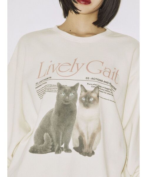 jouetie（ジュエティ）の「キャットルーズプルオーバー【スウェット/トレーナー】（スウェット・レディース・オフホワイト/ブラック/パープル・MEDIUM）」の10枚目の写真