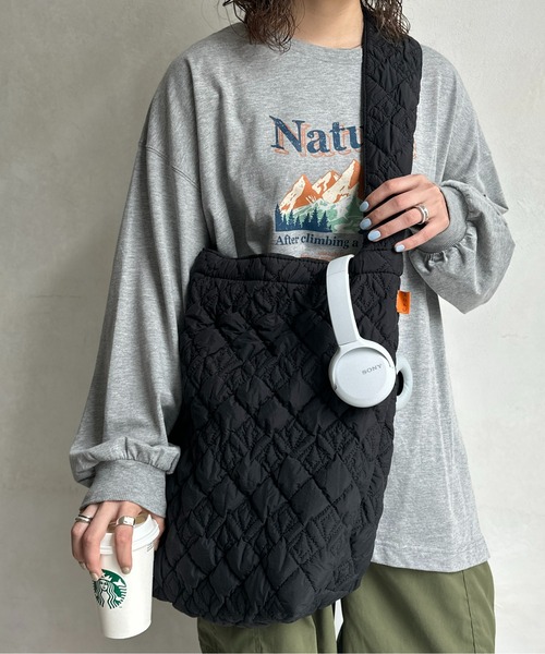 CPCM（シーピーシーエム）の「キルトBIGショルダー（ショルダーバッグ・レディース・アイボリー/ブラック/ブルー・FREE）」の13枚目の写真