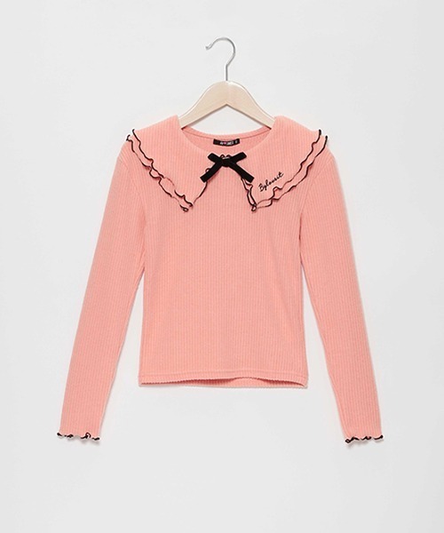 by LOVEiT(バイラビット)の「衿つきプルオーバー(スウェット・キッズ・オフホワイト/マルチ/ピンク・160cm/120cm/130cm/140cm/150cm)」の3枚目の写真