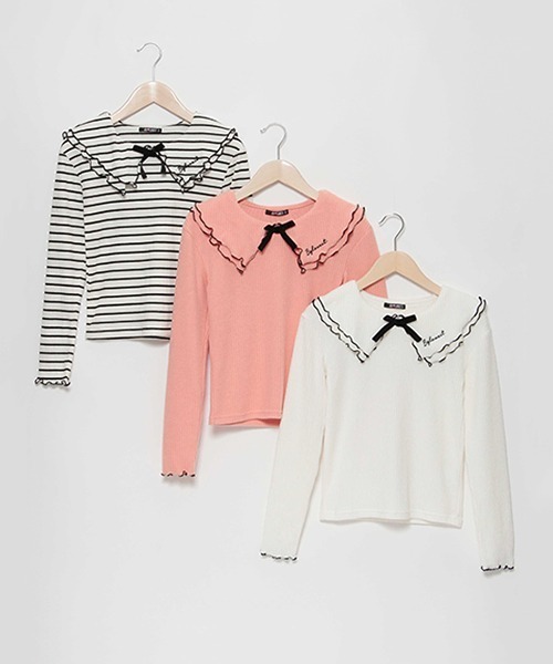 by LOVEiT(バイラビット)の「衿つきプルオーバー(スウェット・キッズ・オフホワイト/マルチ/ピンク・160cm/120cm/130cm/140cm/150cm)」の11枚目の写真