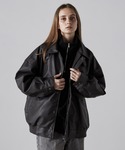 CLEL | 【CLEL】Vintage Design Fake Leather Blouson/ヴィンテージデザイン フェイクレザー ブルゾン(短外套)