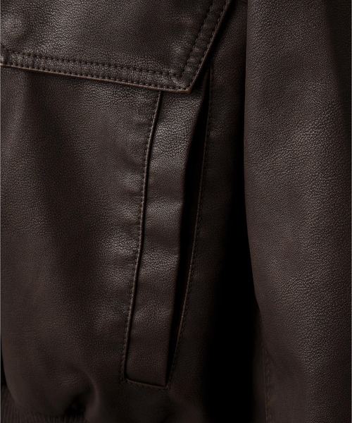 CLEL】Vintage Design Blouson/ヴィンテージデザイン合皮