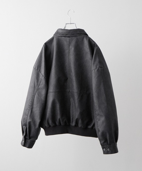 CLEL】Vintage Design Blouson/ヴィンテージデザイン合皮