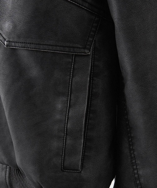 CLEL】Vintage Design Blouson/ヴィンテージデザイン合皮