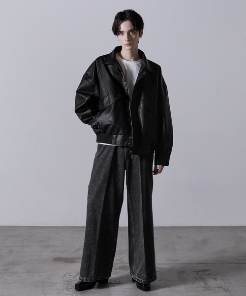 【CLEL】ヴィンテージデザイン合皮ブルゾン CLEL（クレイル）の「【CLEL】Vintage Design Blouson