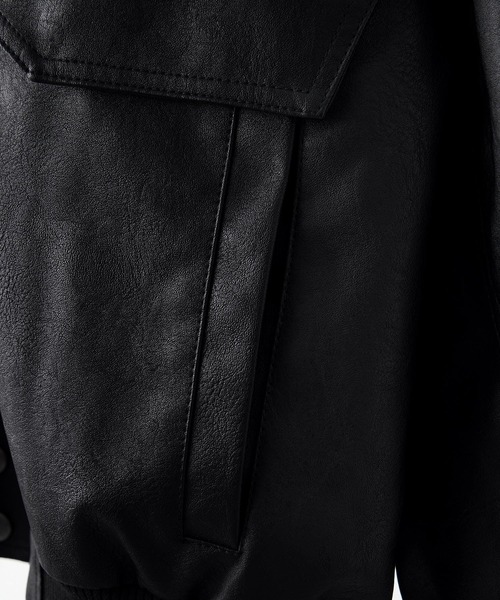 CLEL】Vintage Design Blouson/ヴィンテージデザイン合皮