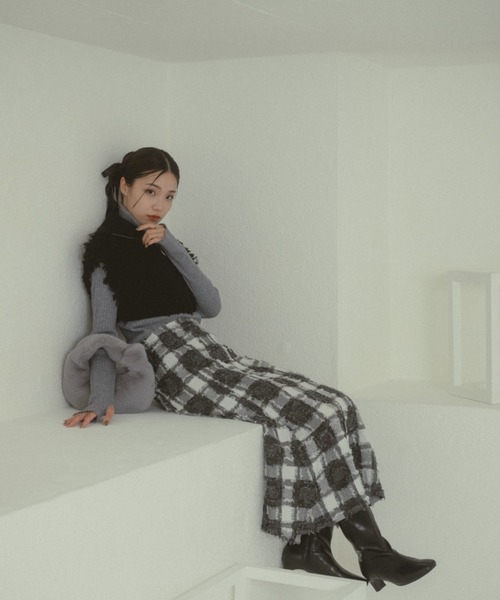 VANNIE U（ヴァニーユー）の「バックフレアスカート（スカート・レディース・チェック/ブラック・M/S）」の11枚目の写真