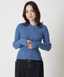 A de a.v.v | 襟付きWジップカーデ(カーディガン/ボレロ)