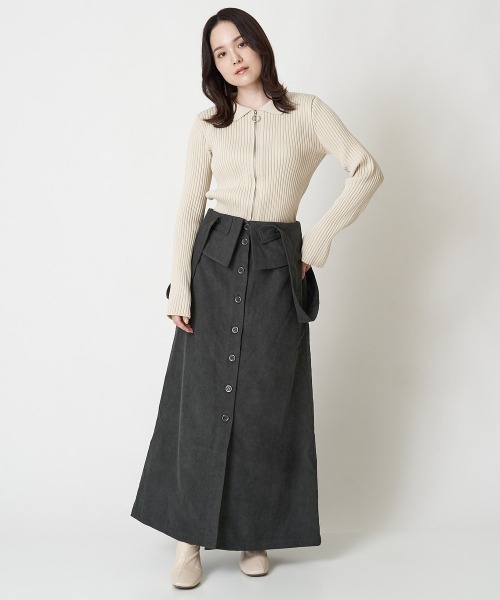 A de a.v.v（アードアー・ヴェ・ヴェ）の「襟付きWジップカーデ（カーディガン/ボレロ・レディース・ブラック/アイボリー/ブルー・39）」の19枚目の写真