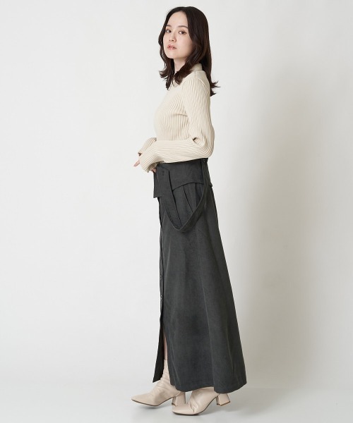 A de a.v.v（アードアー・ヴェ・ヴェ）の「襟付きWジップカーデ（カーディガン/ボレロ・レディース・ブラック/アイボリー/ブルー・39）」の16枚目の写真