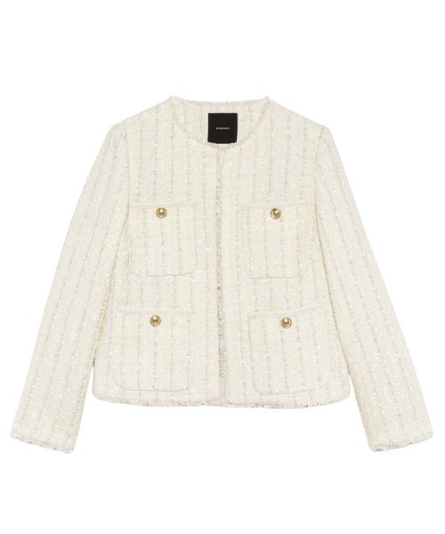 美品✰Drawer コットンパッチポケットノーカラー ジャケット Drawer（ドゥロワー）の「Drawer コットンパッチポケットノー