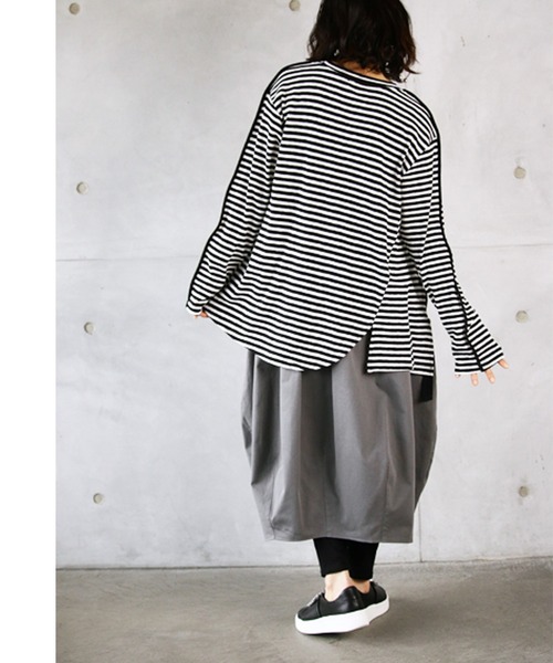 OTONA（オトナ）の「ボーダートップス（Tシャツ/カットソー・レディース・ブラック・FREE）」の10枚目の写真
