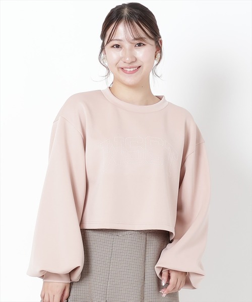 WILLSELECTION(ウィルセレクション)の「パール刺繍カットプルオーバー(Tシャツ/カットソー・レディース・オフホワイト/サックスブルー/ブラック/ピンク・MEDIUM)」の4枚目の写真