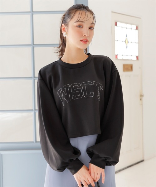 WILLSELECTION(ウィルセレクション)の「パール刺繍カットプルオーバー(Tシャツ/カットソー・レディース・オフホワイト/サックスブルー/ブラック/ピンク・MEDIUM)」の2枚目の写真