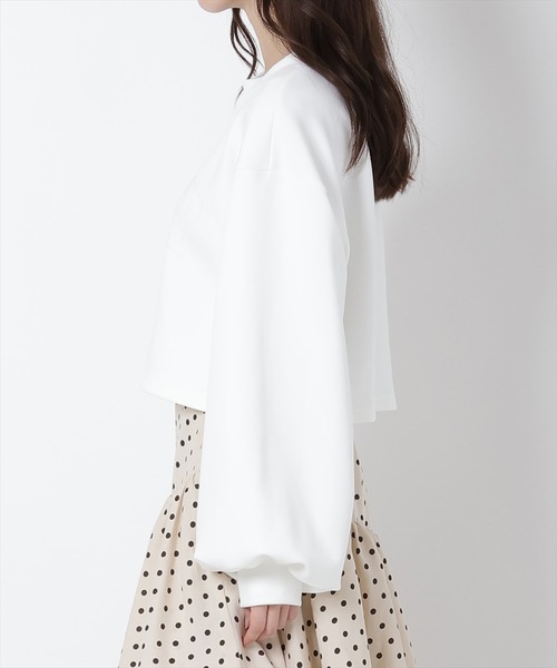 WILLSELECTION(ウィルセレクション)の「パール刺繍カットプルオーバー(Tシャツ/カットソー・レディース・オフホワイト/サックスブルー/ブラック/ピンク・MEDIUM)」の12枚目の写真