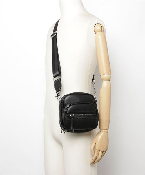 Figments（フィグメンツ）の「エコレザーショルダーバッグ（ショルダーバッグ・レディース・ブラック・FREE）」の2枚目の写真