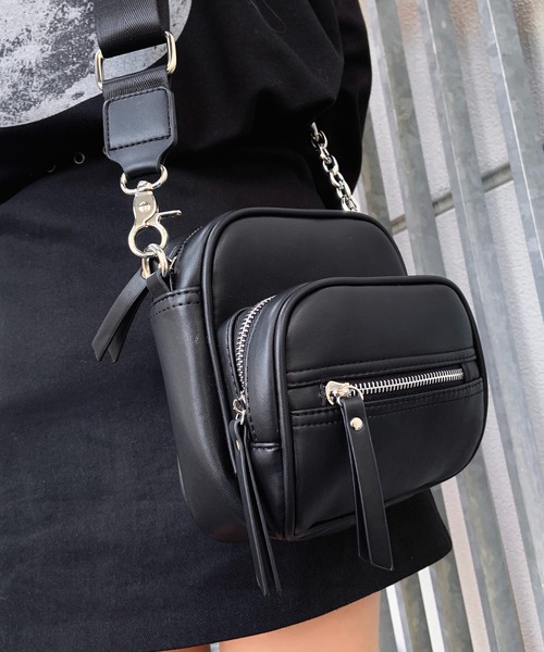 Figments（フィグメンツ）の「エコレザーショルダーバッグ（ショルダーバッグ・レディース・ブラック・FREE）」の15枚目の写真