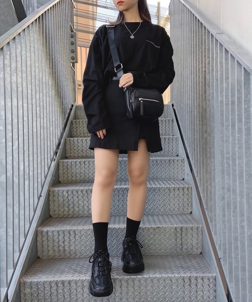 Figments（フィグメンツ）の「エコレザーショルダーバッグ（ショルダーバッグ・レディース・ブラック・FREE）」の14枚目の写真