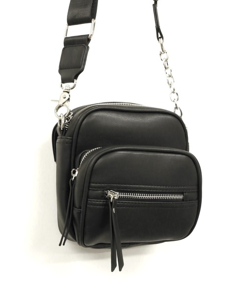 Figments（フィグメンツ）の「エコレザーショルダーバッグ（ショルダーバッグ・レディース・ブラック・FREE）」の13枚目の写真