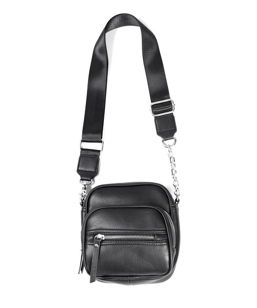 Figments（フィグメンツ）の「エコレザーショルダーバッグ（ショルダーバッグ・レディース・ブラック・FREE）」の12枚目の写真