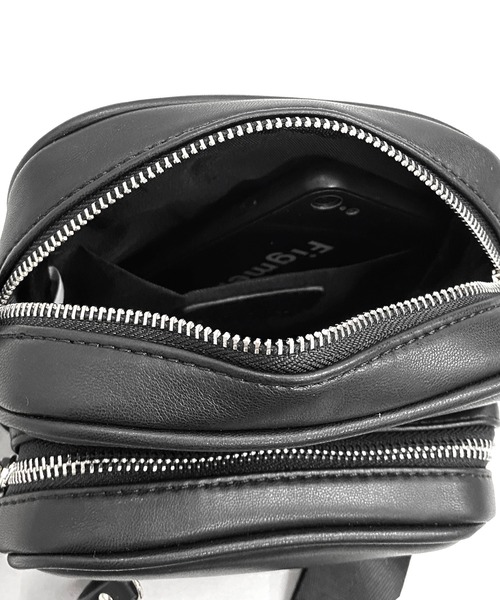 Figments（フィグメンツ）の「エコレザーショルダーバッグ（ショルダーバッグ・レディース・ブラック・FREE）」の7枚目の写真