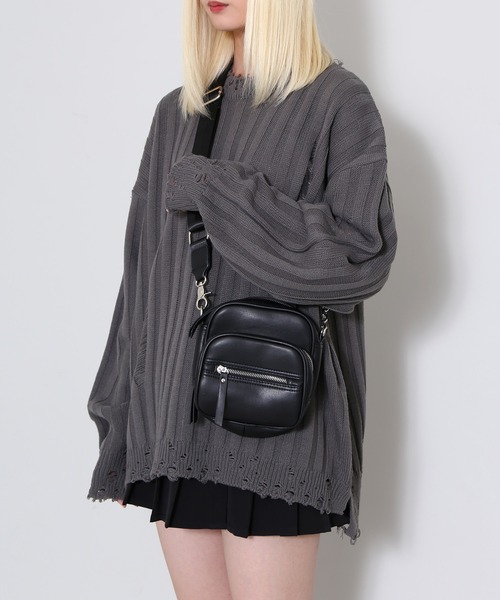 Figments（フィグメンツ）の「エコレザーショルダーバッグ（ショルダーバッグ・レディース・ブラック・FREE）」の16枚目の写真