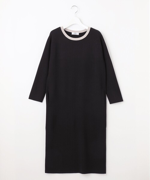 J.PRESS(ジェイプレス)の「【WEB限定カラーあり・洗える】TRIM RAYON STRETCH ニット ワンピース(ワンピース・レディース・ベージュ系/ネイビー系/ブラック系・9/11)」の10枚目の写真