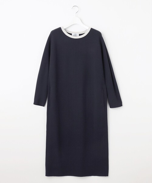 J.PRESS(ジェイプレス)の「【WEB限定カラーあり・洗える】TRIM RAYON STRETCH ニット ワンピース(ワンピース・レディース・ベージュ系/ネイビー系/ブラック系・9/11)」の11枚目の写真