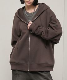 Alfred Alex（アルフレッドアレックス）の「【Alfred Alex】Rubber Logo Zip Hoodie ラバーロゴ フルジップパーカー（パーカー）」